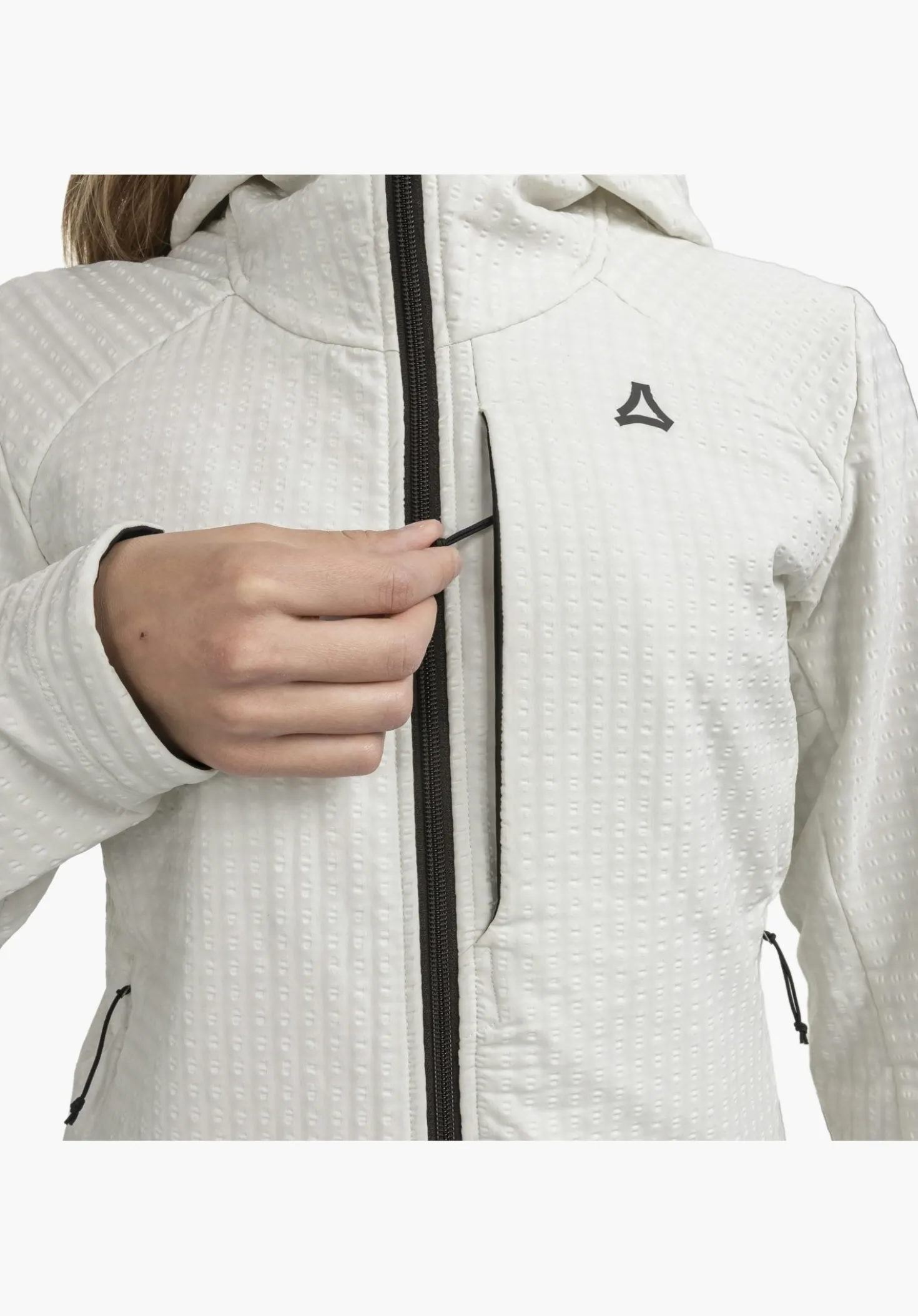 Windabweisender Fleece Hoody mit Stretch