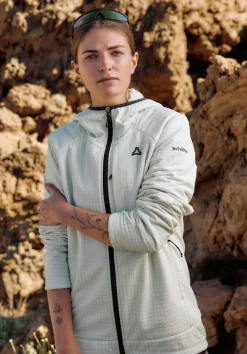 Windabweisender Fleece Hoody mit Stretch