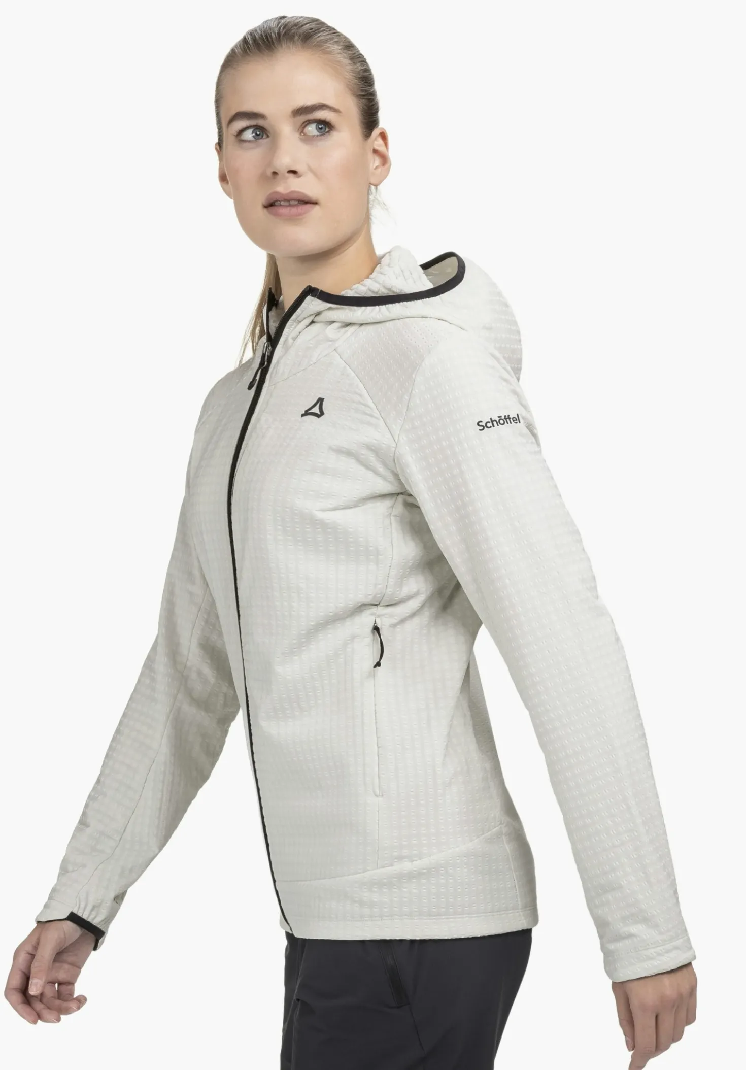 Windabweisender Fleece Hoody mit Stretch