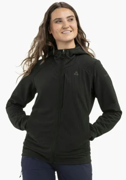 Windabweisender Fleece Hoody mit Stretch