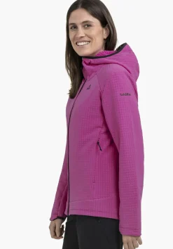 Windabweisender Fleece Hoody mit Stretch
