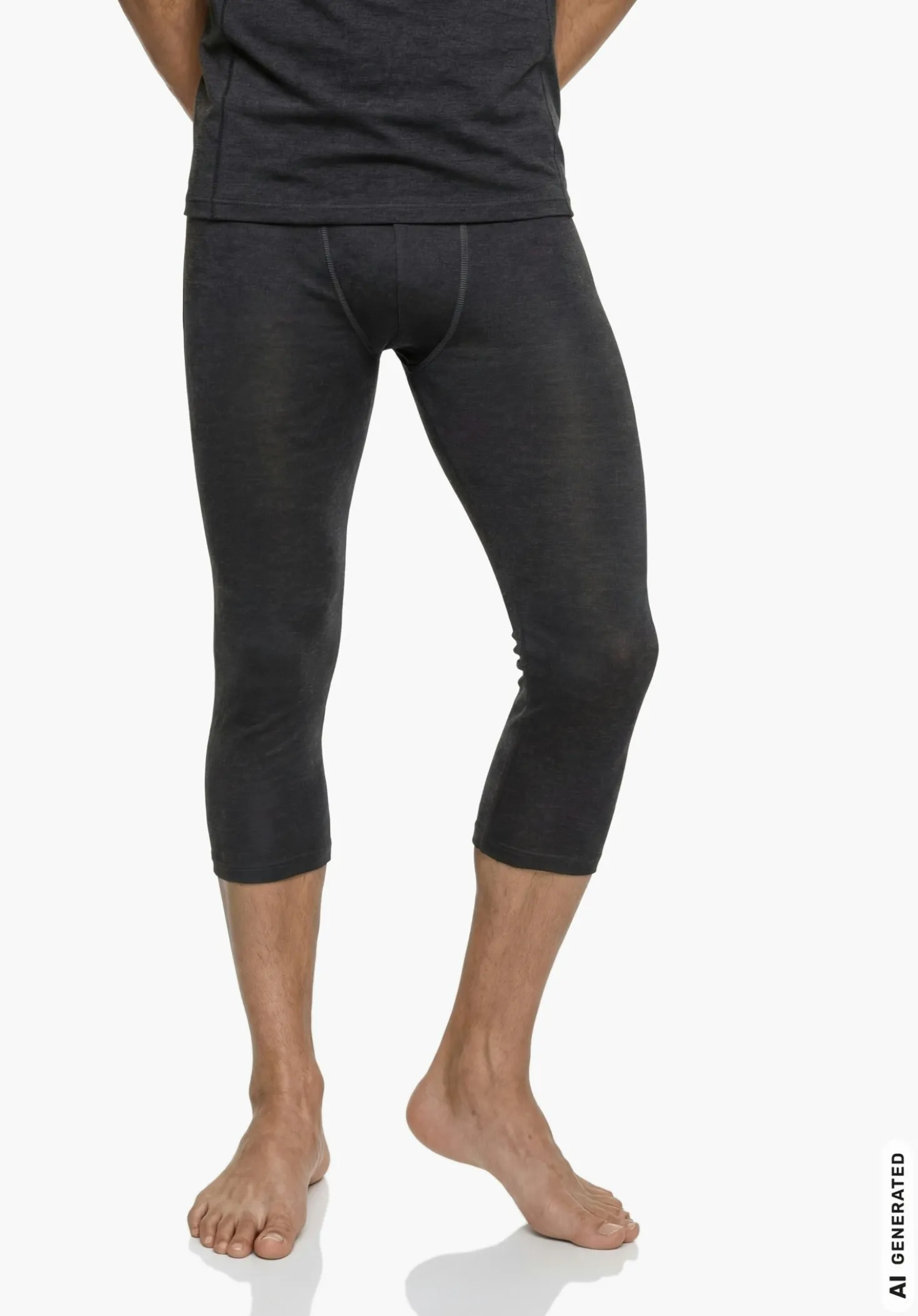 Wärmende ¾ Pants mit höherem Bund